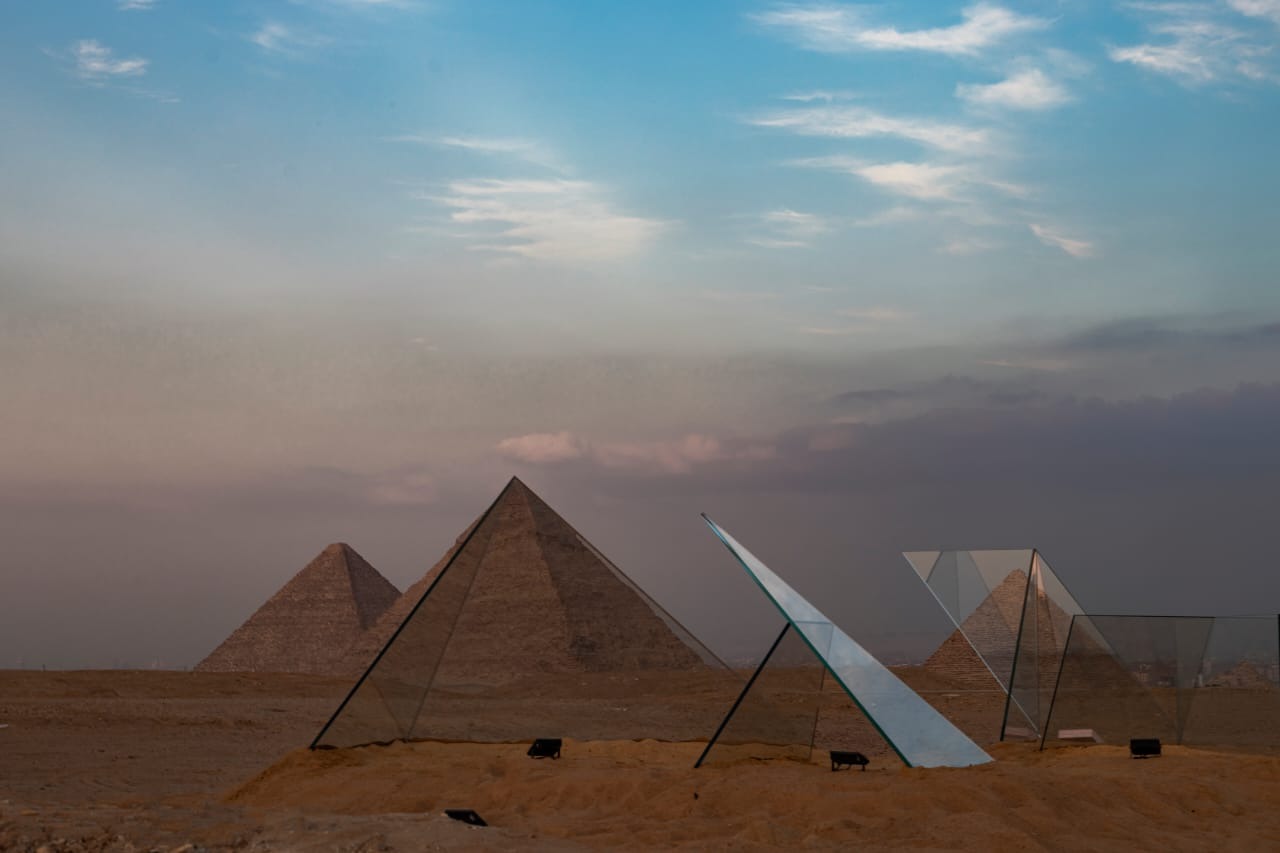 At the Glamorous Giza Pyramids Plateau, Orange Egypt Sponsors Art D